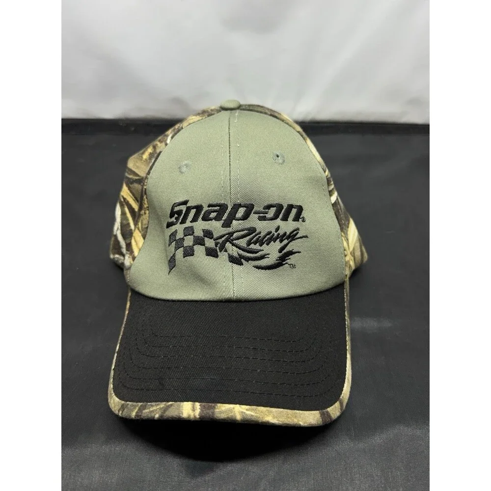 Snap-On Tools Racing Hat Brown Camo Strapback Mens OS Adjustable